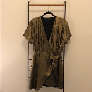 Gold Zara Wrap Dress